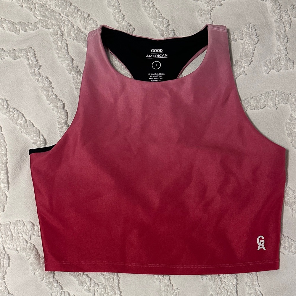 Good American Gradient Pink Sports Bra